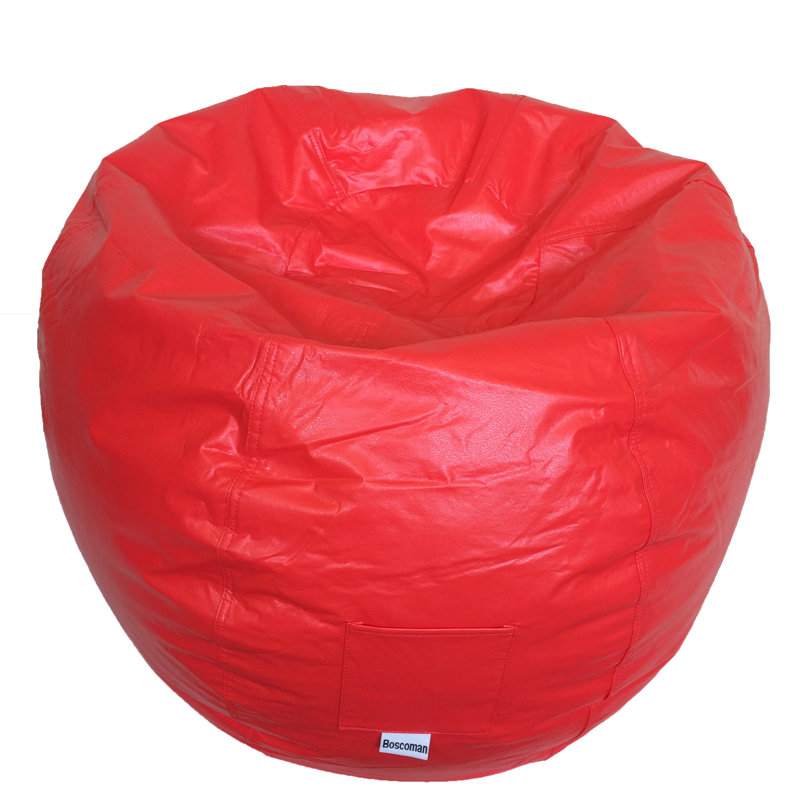 Fauteuil à billes Boscoman - Adulte, Similicuir rouge