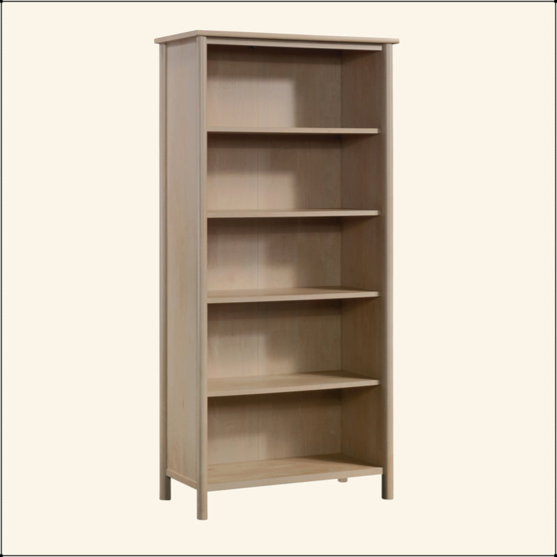 Bibliothèque contemporaine à 5 tablettes, tablettes réglables