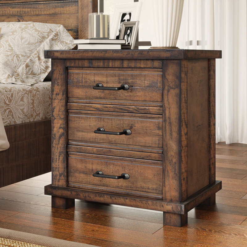 Commode d'appoint en bois massif