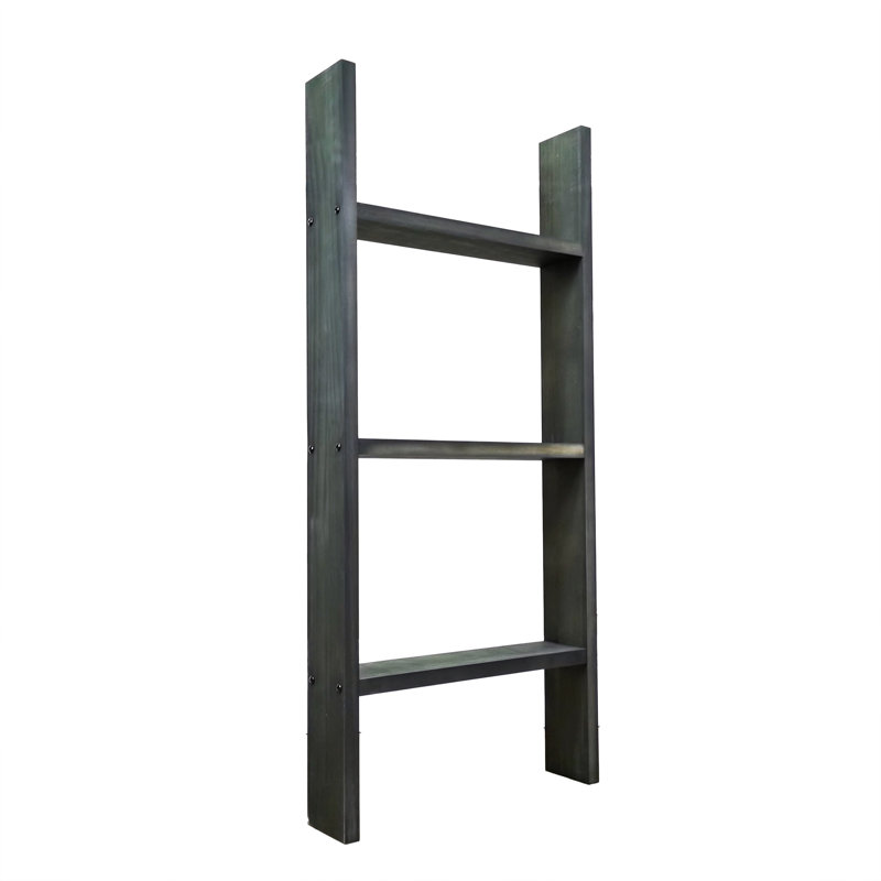 Échelle de couverture rustique de campagne de 3 pieds, échelle décorative murale en bois, bois de pin de style échelle