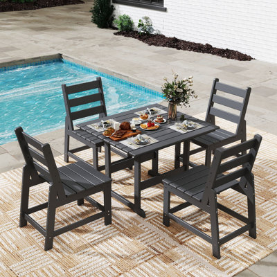 HDPE Square 4 - Person Outdoor-Dining-Set All Weather