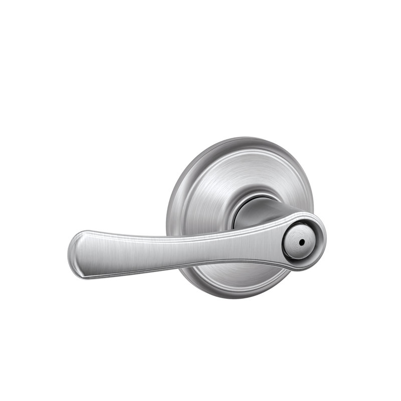 Avila Lever Bed and Bath Lock, Satin Chrome