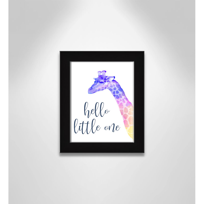 Hello Little One, art encadré, H 12 po x l 10 po x P 0,63 po, Cadre noir