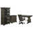 4 Pieces: Desk, Chair, Filing Cabinet, Bookcase