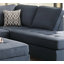 Ensemble de canapé modulaire 2 pièces réversible bleu foncé Dorris