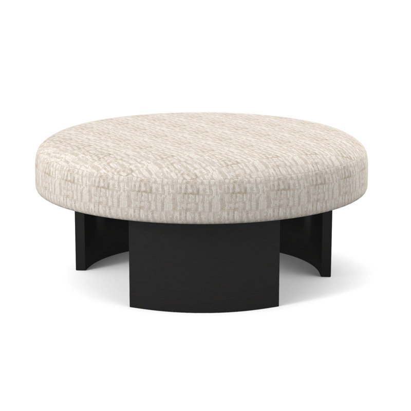 Repose-pieds Eclipse, Espresso, Viscose brume blanche