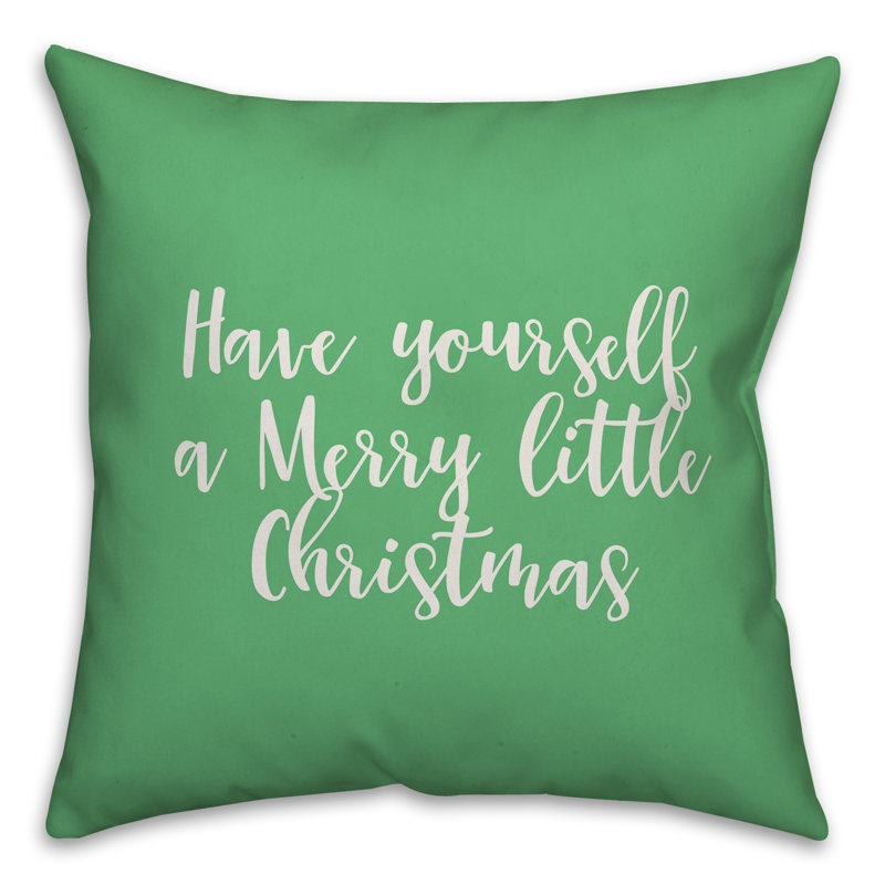  Coussin «Have Yourself a Merry Little Christmas», Vert clair, Housse de coussin