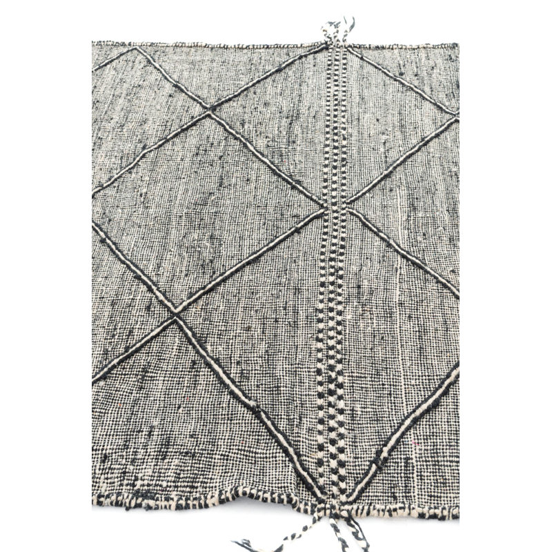 Tapis noir et blanc Nathaniel