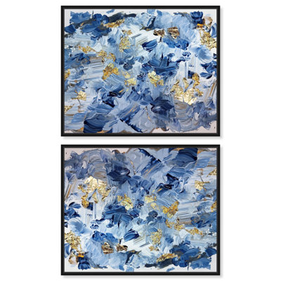 Ensemble de 2 toiles bleues par Art Remedy
