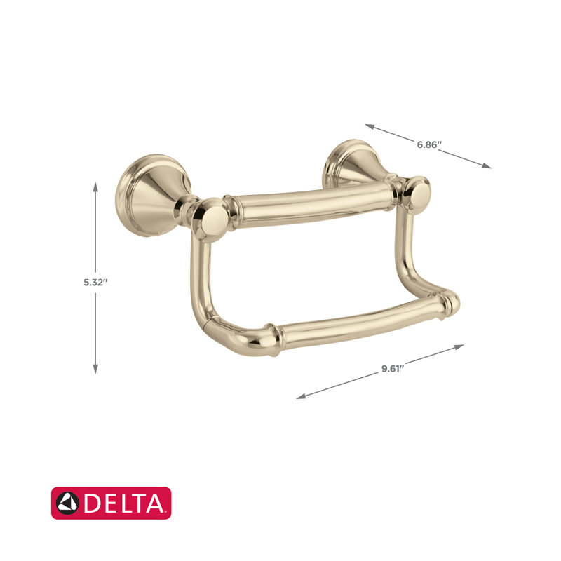 Bath Safety Wall Mount Toilet Paper Holder, Brilliance Polished Nickel