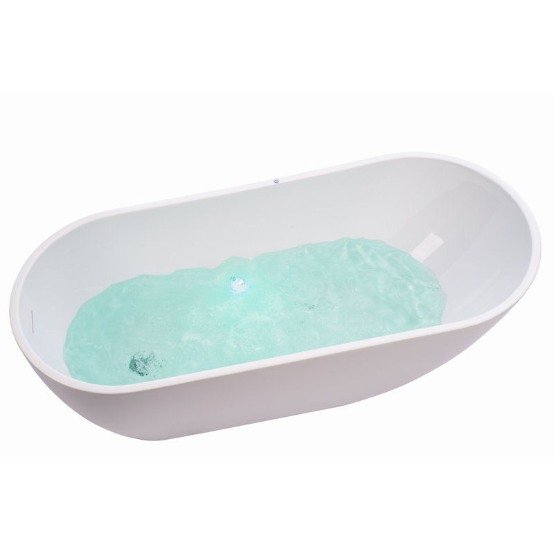 Baignoire autoportante en acrylique 67 po. X 32 po.