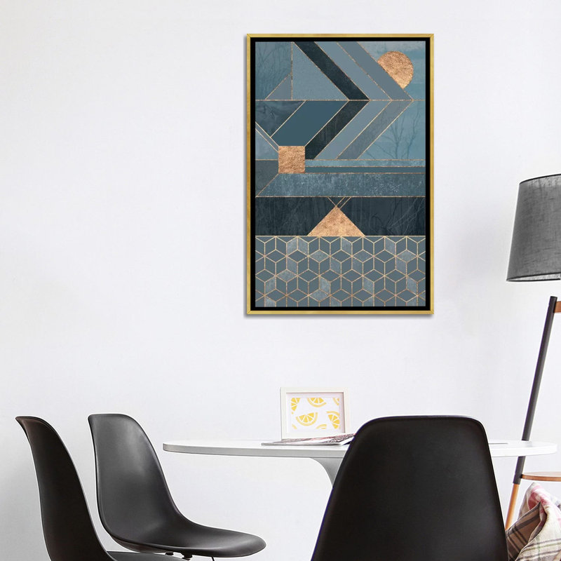 « scandinavie blue » par elisabeth fredriksson-impression sur image, H 40 po x l 26 po x P 1,5 po, Toile encadrée d'or