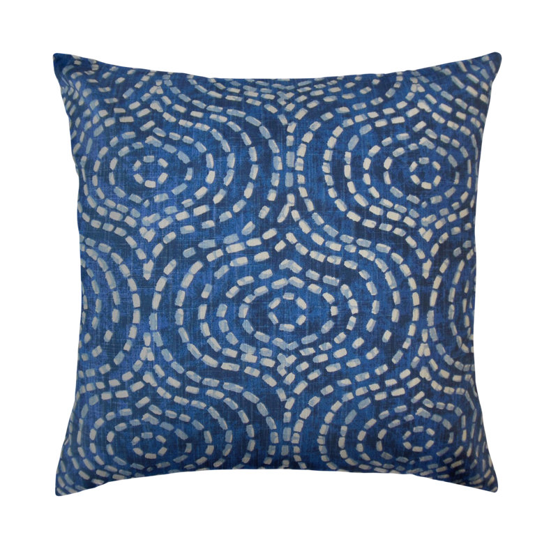 Coussin géométrique en coton, 18 po x 18 po, Jaune