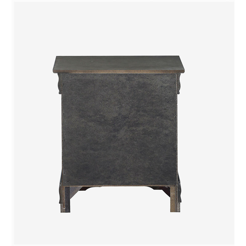 Louis Philippe dark gray bedside table, Dark Gray