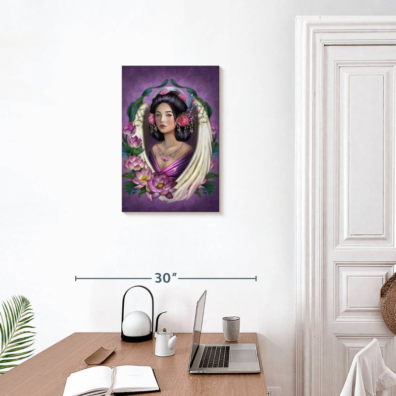 Leisha, fleur de lotus, guide d'ange, H 24 po x l 16 po