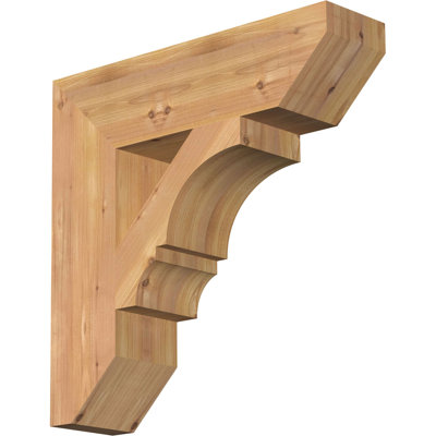 5 1/2"W x 22"D x 22"H Balboa Slat Smooth Bracket, Western Red Cedar