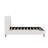 Modern Boucle Upholstered Platform Bed with Wingback Headboard and Round Wooden Legs-431431805