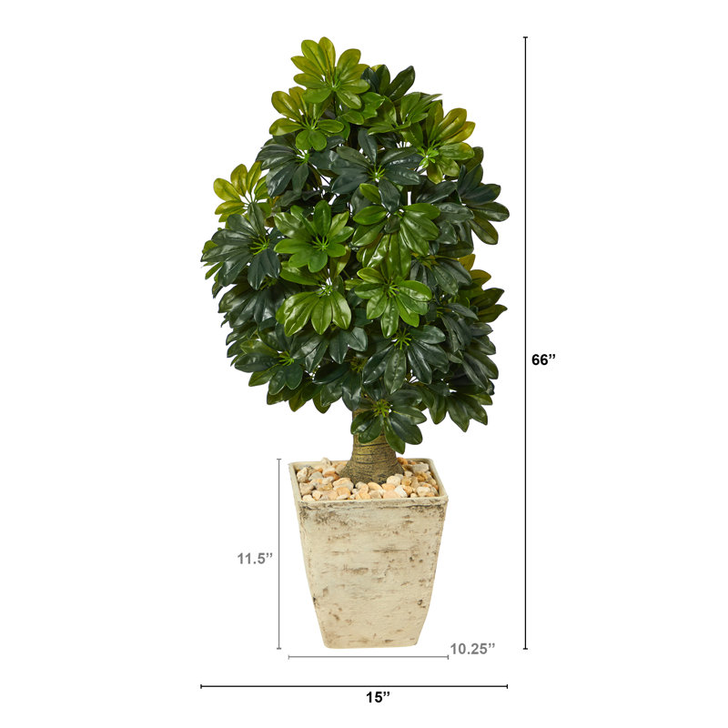 Schefflera artificiel 42 po en pot