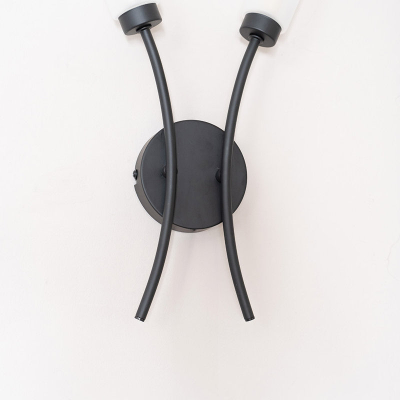 Aaniyah Armed Sconce, Matt Black, Yes