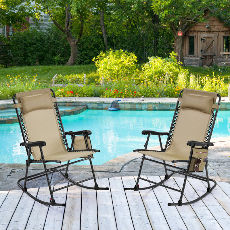 Chaise longue de patio, Beige