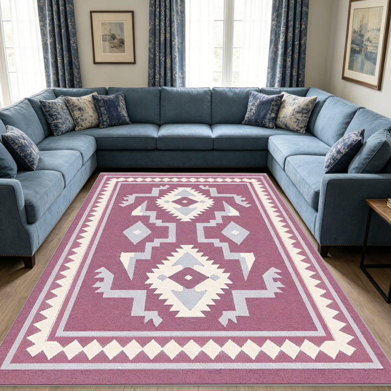 Pink Rug   area rugs for Living Room, Soft and Comfortable, Suitable for all seasons, easy to maintain, machine washable Indoor floor mat, Under Table Farmhouse suitable for Bedroom, Dining Room, Study,  Balcony, Home Decor Patio