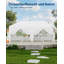 Pop Up Gazebo with 6 Sidewalls, 3m x 6m Marquee Party Tent with 4 Weight Bags, 8 Stakes & 6 Guy Ropes & Roller Bag, Weather-Resistant, Waterproof Canopy for Outdoor Events, Parties, Markets.-129867280