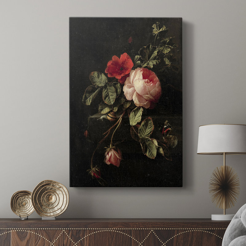 «Vintage Floral Print», ccclxi, galerie sur mesure, Cavas, H 18 po x l 12 po