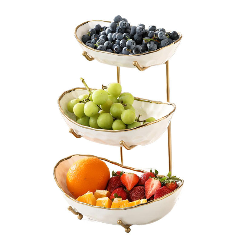 Canora Grey Ceramic Picnic Basket, White