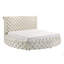 Lit de rangement en velours capitonné 1Pc-285995609