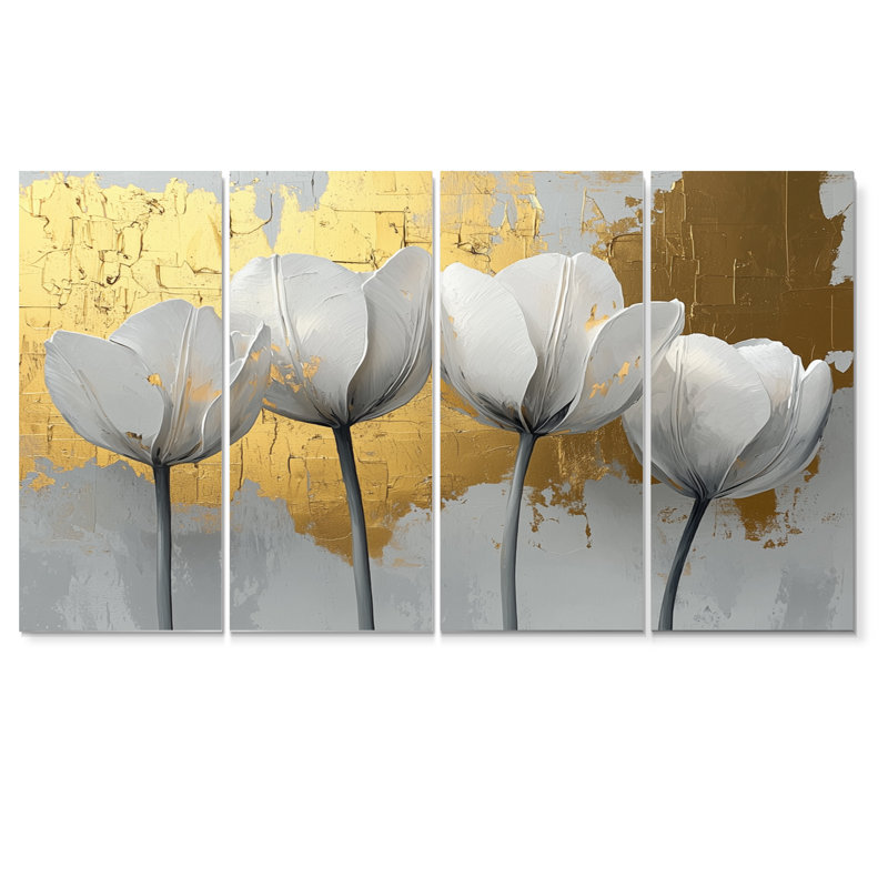 Henderson - Tulips Wall Art - Traditional Wall Art For Living Room, 4, 28" H x 48" W