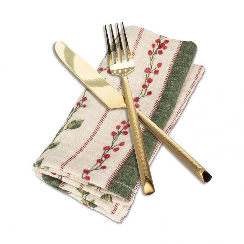 Serviette Hollyberry Stripes