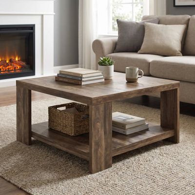 Table basse carrée 31 "avec rangement Caomhan Basilico