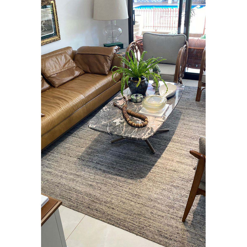 Azman Rectangle Indoor/Outdoor Area Rug in Silver Gray, Rectangle 12' x 15'