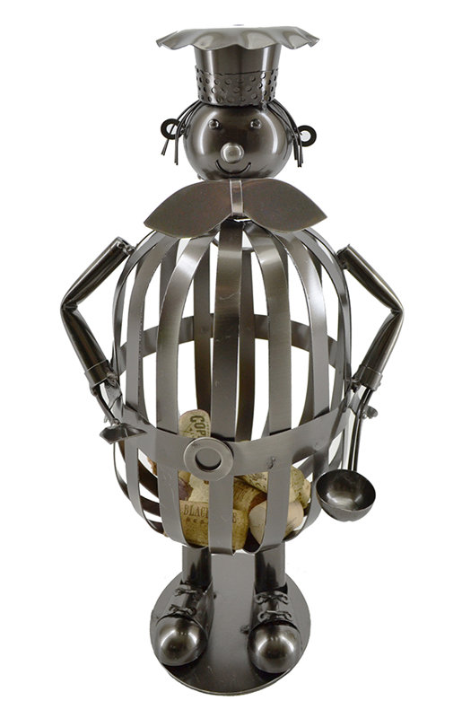 Barney Tabletop Wine Bottle Rack in Silver