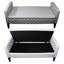 Banc de rangement géométrique | Design neutre gris neutre 24 po