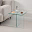 Table de bout en verre trempé transparent