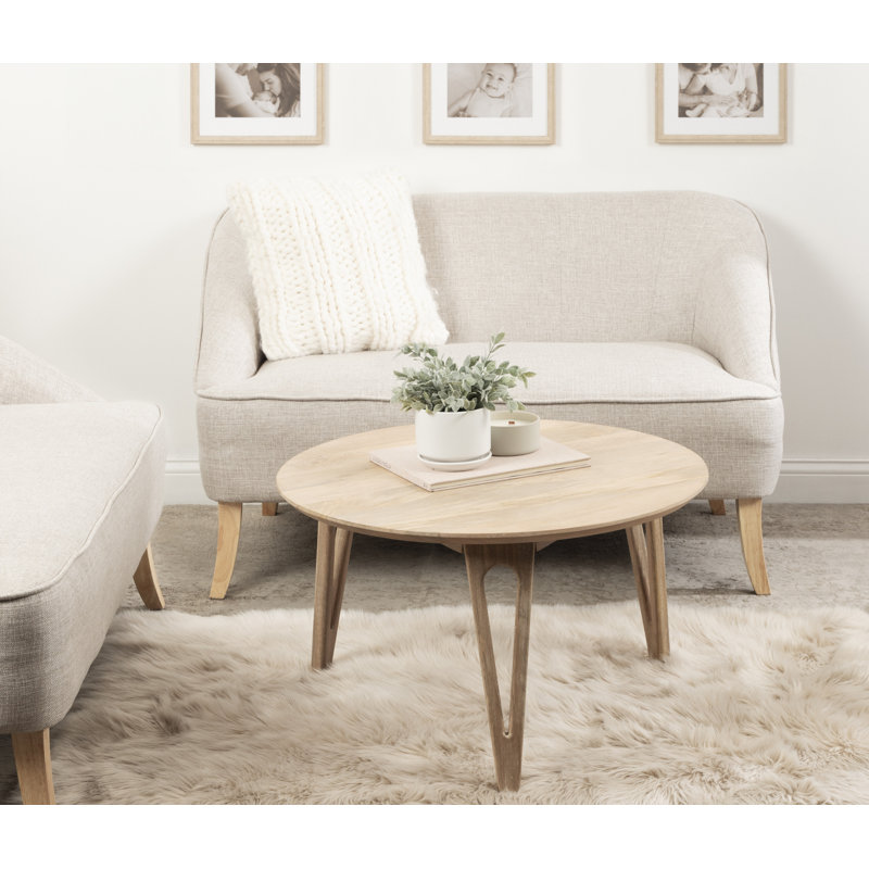 Table basse de salon en bois, Bois beige