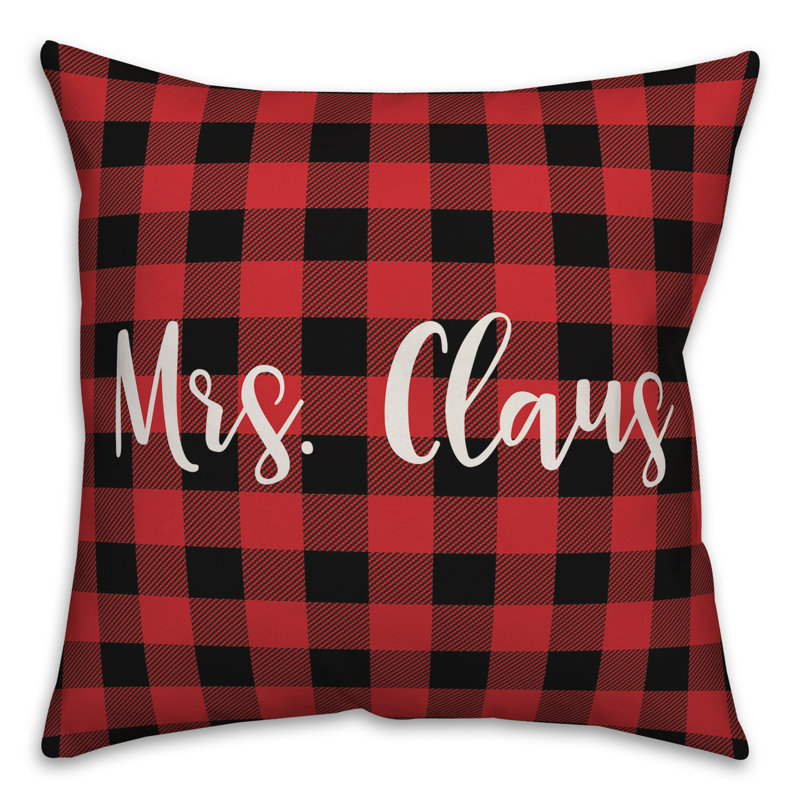  Coussin décoratif à carreaux Mme Claus in Buffalo, Housse de coussin