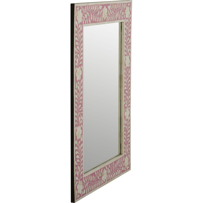 Vivienne Pink Bone Inlay Wall Mirrored