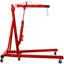 Grue de levage de moteur pliable de 2 tonnes avec grue d'atelier de levage de grue, acier robuste avec 6 roulettes en fer (rouge)