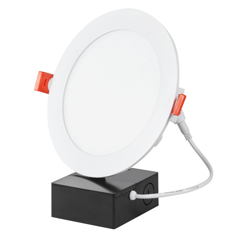 Ultra Thin White Aluminum LED Recessed Ceiling Lights, 4 Pack