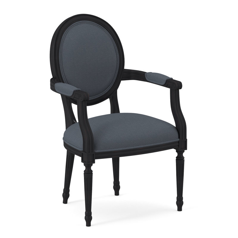Dauphin Arm Chair, Vintage Ebony, Venice Ivory