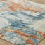 Tapis bleu / ivoire / orange en laine tissé à la machine Bergetta-562208959
