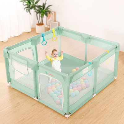 Baby Playpen, 50inch / 74inch For Babies And Toddlers, Safety Play Yard Activity Center