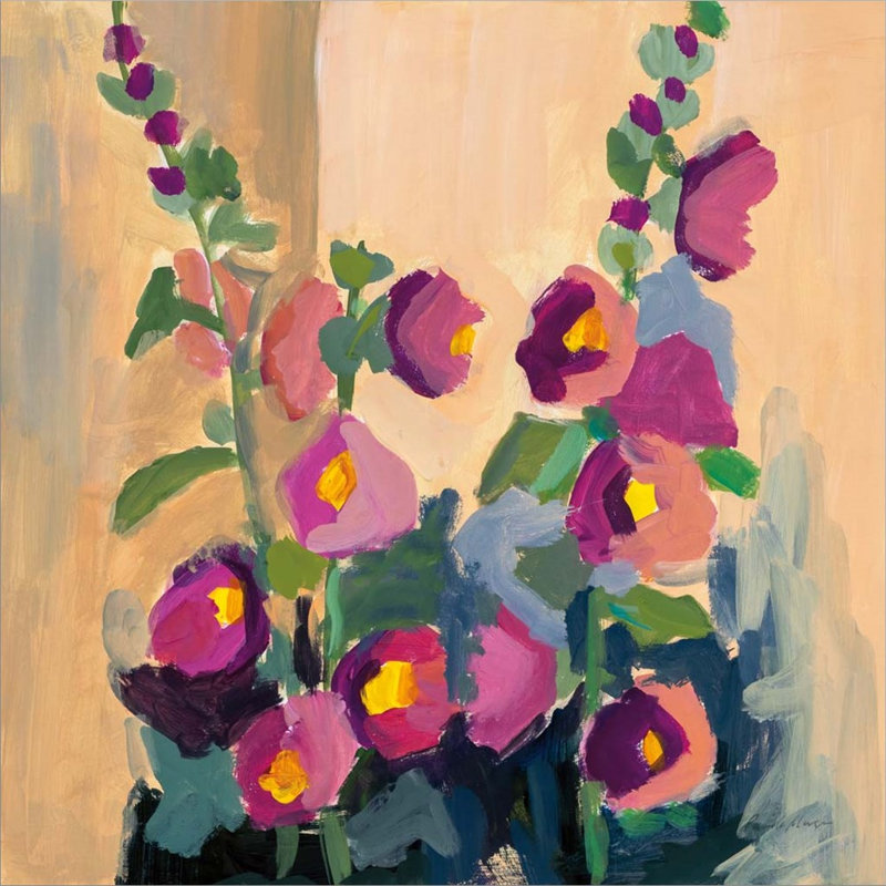 Summer Hollyhocks par Pamela Munger - reproduction d'art sur toile tendue