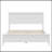 Modern White Solid Wood Full Platform Bed