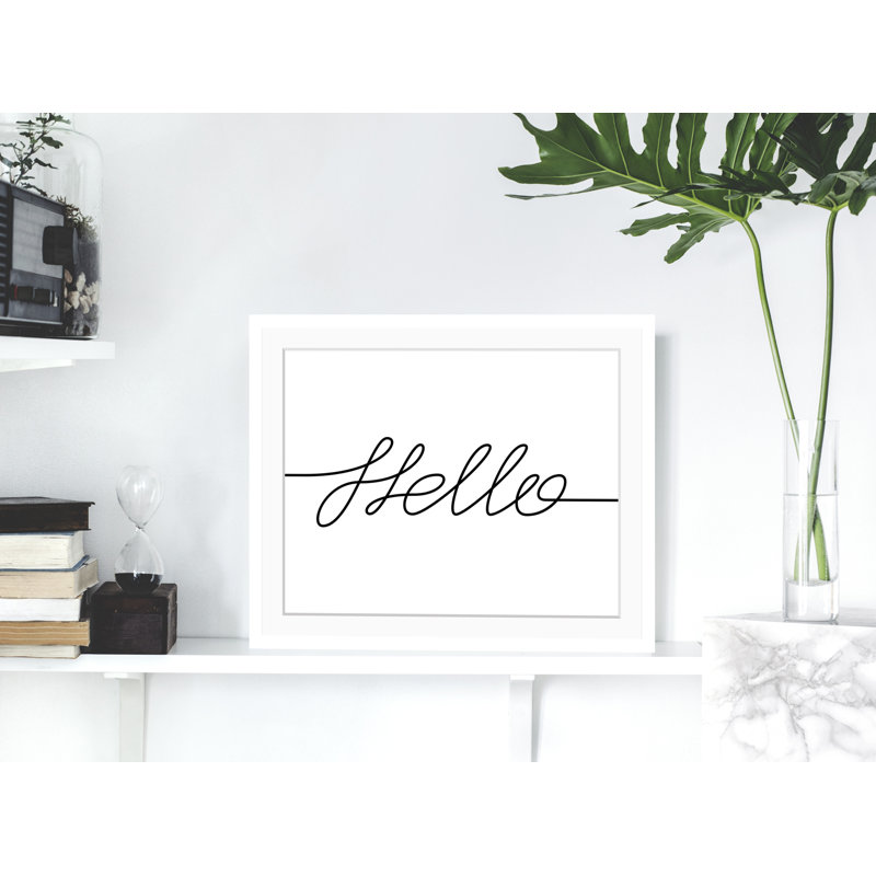 Hello - Single Picture Frame Print, 60 cm H x 50 cm W
