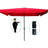 10x6.5ft Rectangular Patio Umbrella With Easy Canopy - Red For Garden Leisure-1242178970