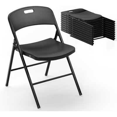 Plastic Stackable Folding Chair (Set Of 10)