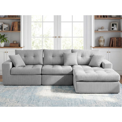 113” Oversized Cloud Modular Sectional Sofa
